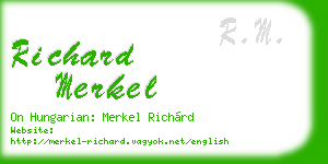 richard merkel business card